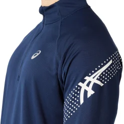 Outlet Icon Ls 1/2 Zip Running Shirt Men - Dark Blue Running Clothing