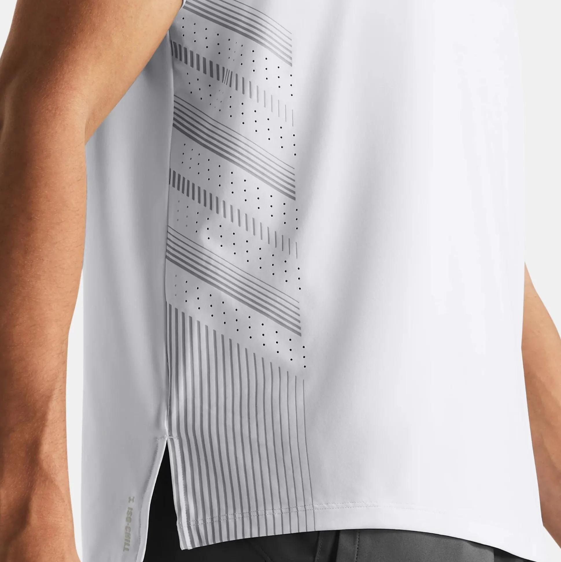 New Launch Elite Graphic Running Shirt Men - White, Grey Running Clothing