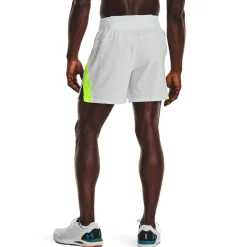 Online Launch Elite 5in Shorts Men - White, Neon Yellow Running Clothing|Shorts