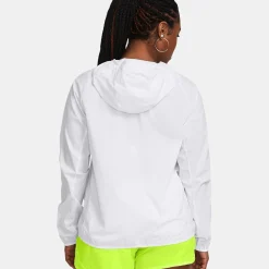 Cheap Launch Lightweight Running Jacket Women - White, Neon Yellow Running Clothing