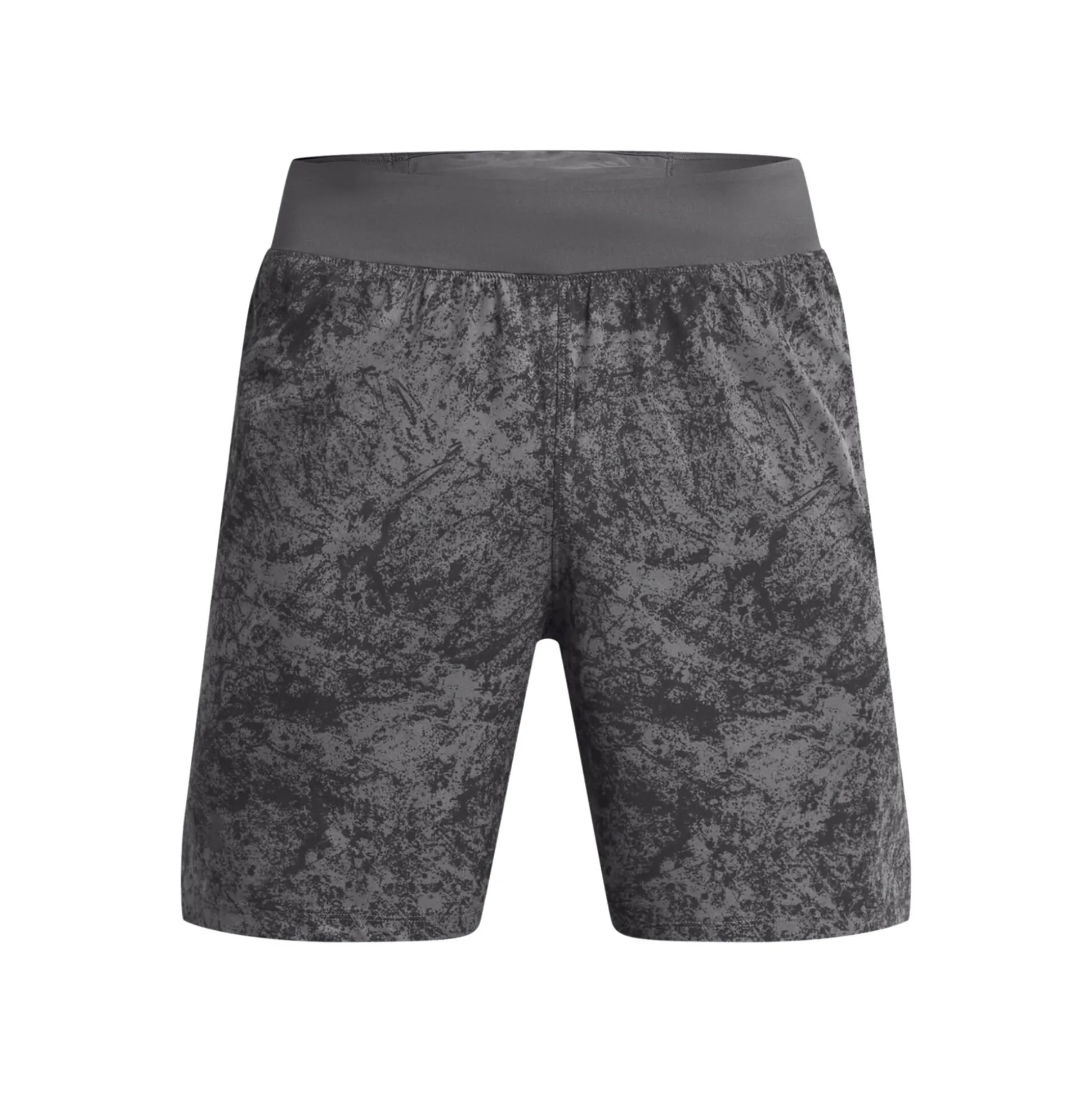 Store Launch Pro 7in Printed Running Shorts Men - Grey, Green Running Clothing