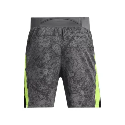 Store Launch Pro 7in Printed Running Shorts Men - Grey, Green Running Clothing