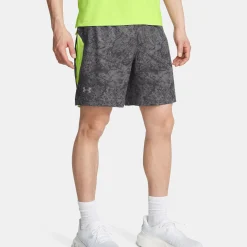 Store Launch Pro 7in Printed Running Shorts Men - Grey, Green Running Clothing