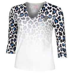 Store Leoparty Styles V-Neck Long Sleeve Women - White, Black Shirts