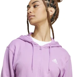 Fashion Linear French Terry Zip Hoodie Women - Jackets