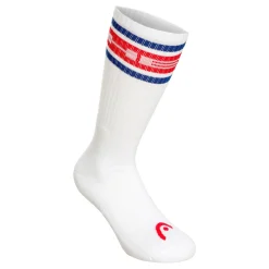 Online Long Tennis Socks - White, Red Socks