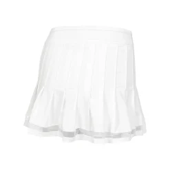 New Long Vintage Pleated Skirt Women - White, Silver Skirts