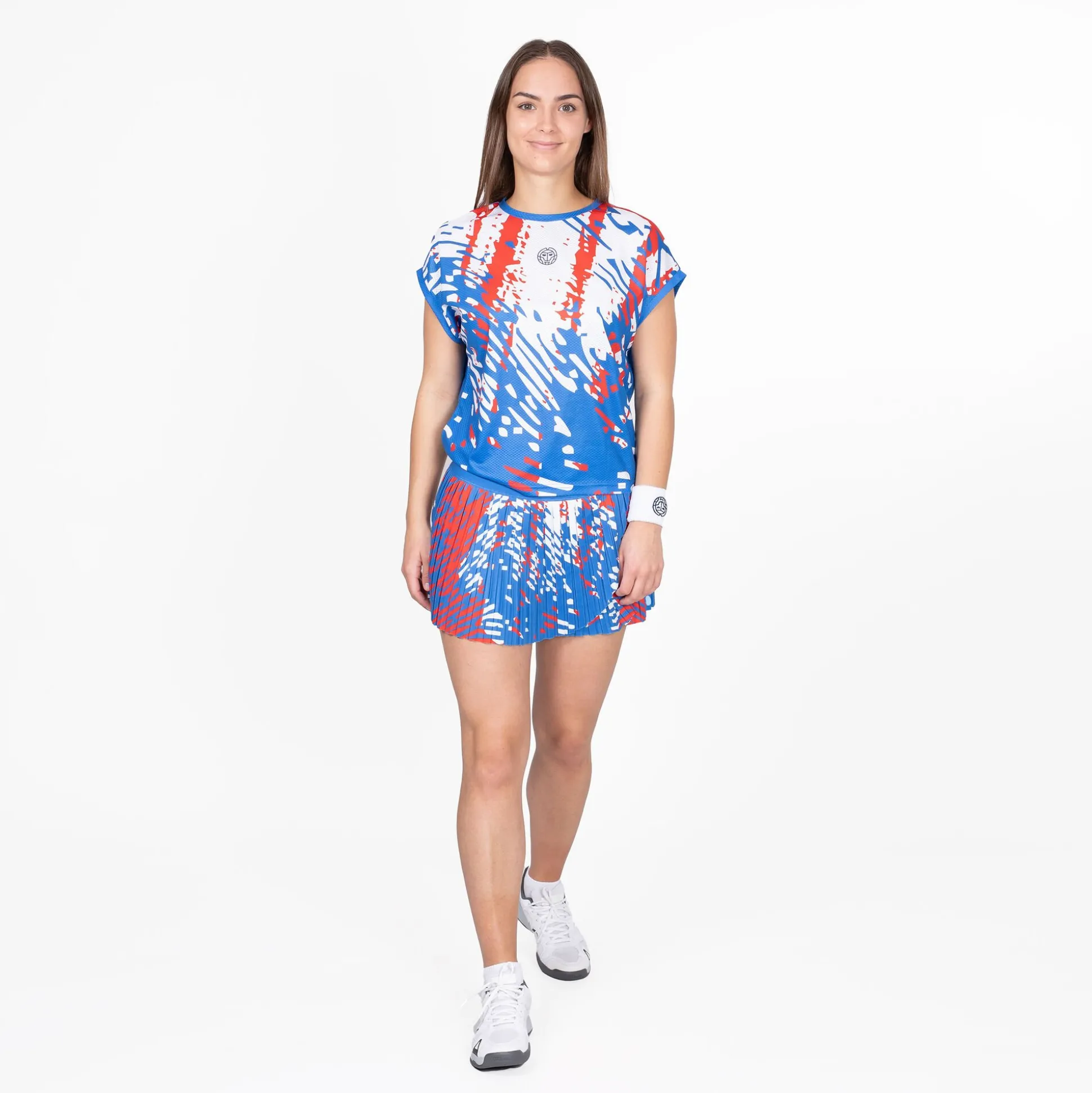 Clearance Lowey Tech Plissee Skirt Women - Blue, White Skirts