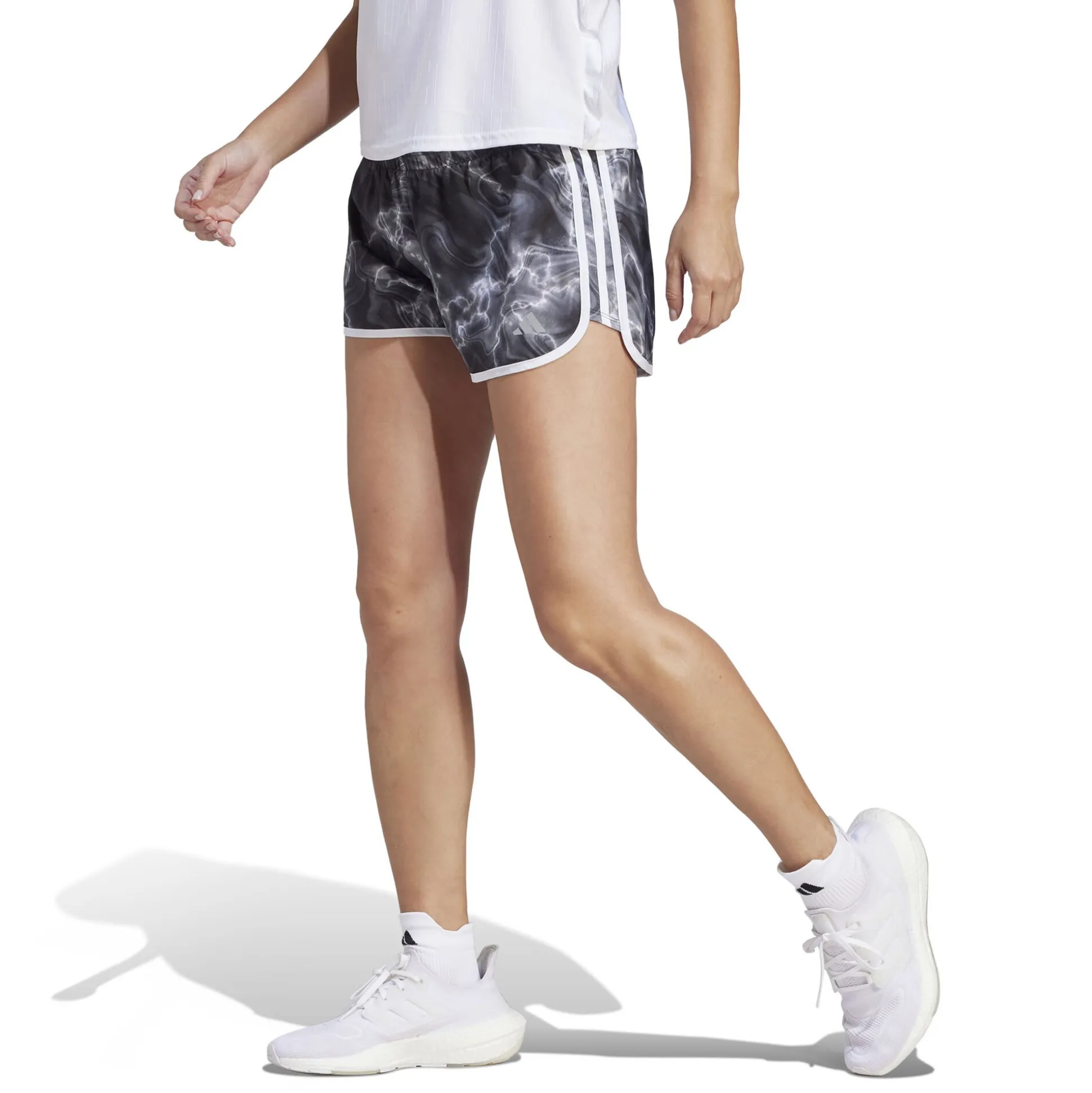 New M20 3in AOP Running Shorts Women - Black, Multicoloured Running Clothing