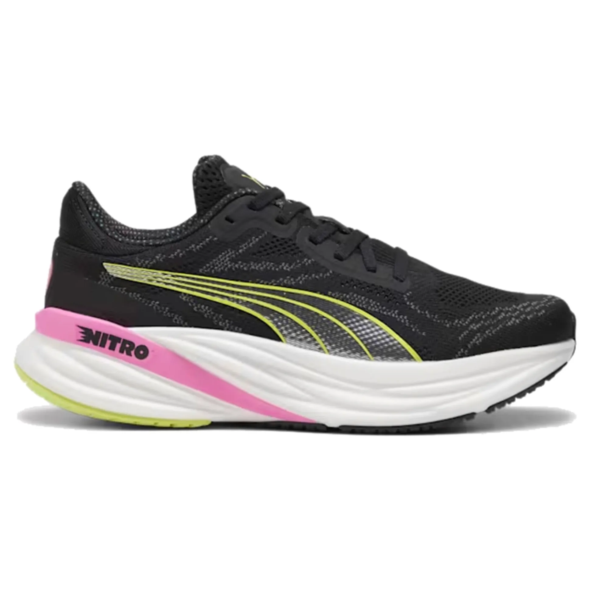 Discount Magnify Nitro 2 Psychedelic Rush Neutral Running Shoe Women - Black, Lime Running Shoes