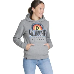 Shop Melbourne Sunrise Hoody Women - Grey, Multicoloured Hoodies & Sweaters