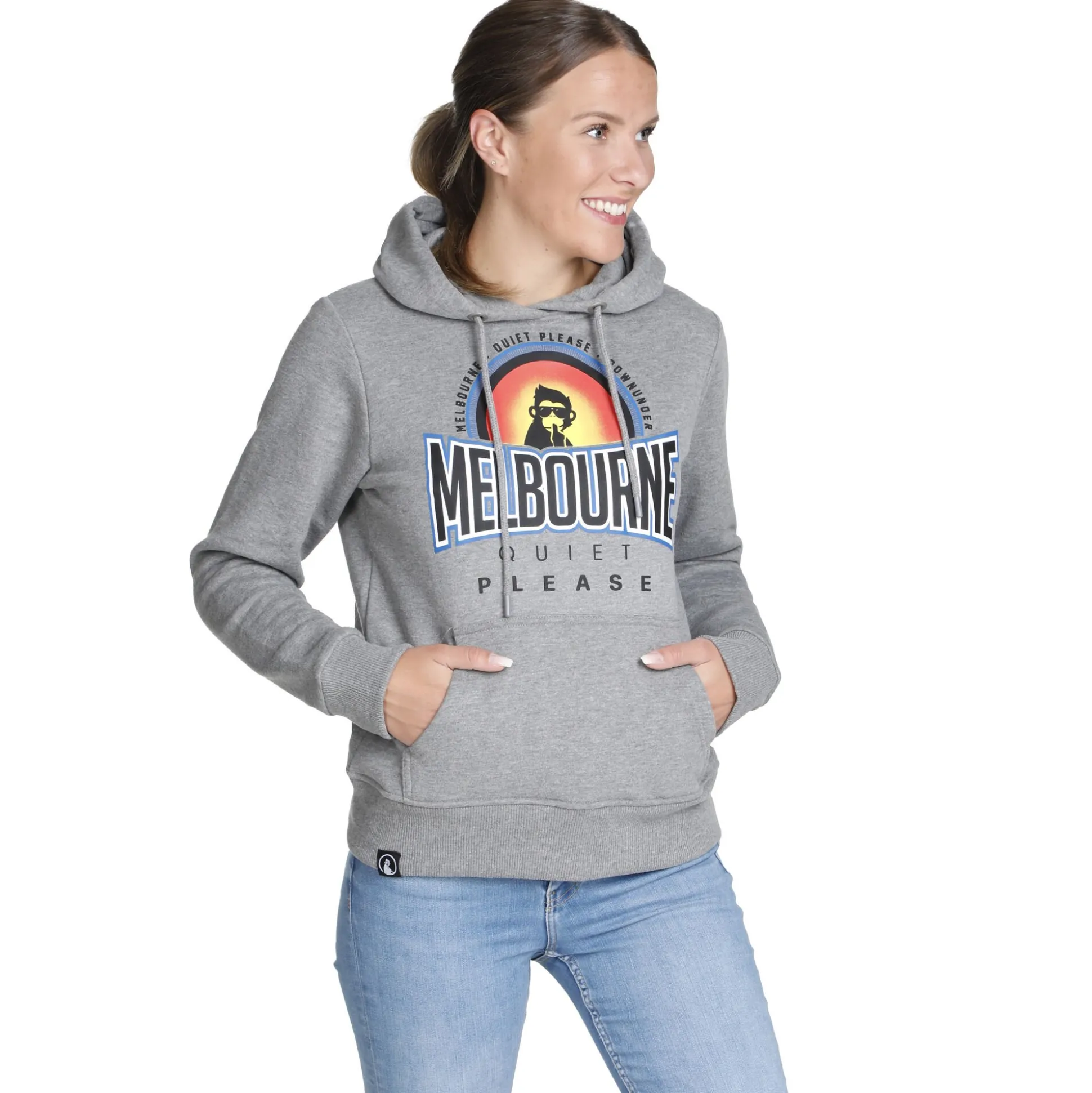 Shop Melbourne Sunrise Hoody Women - Grey, Multicoloured Hoodies & Sweaters