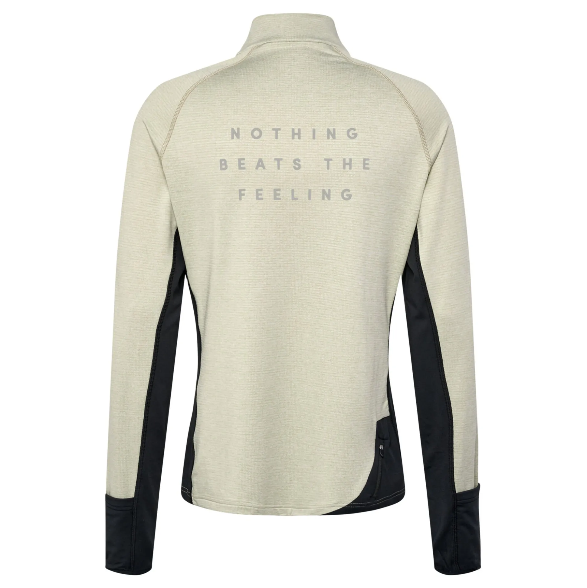 New Mesa Half-Zip Running Top Men - Beige, Black Running Clothing