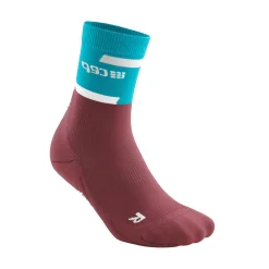 Best Sale Mid Cut V4 Running Socks Women - Petrol, Dark Red Running Clothing