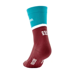 Best Sale Mid Cut V4 Running Socks Women - Petrol, Dark Red Running Clothing