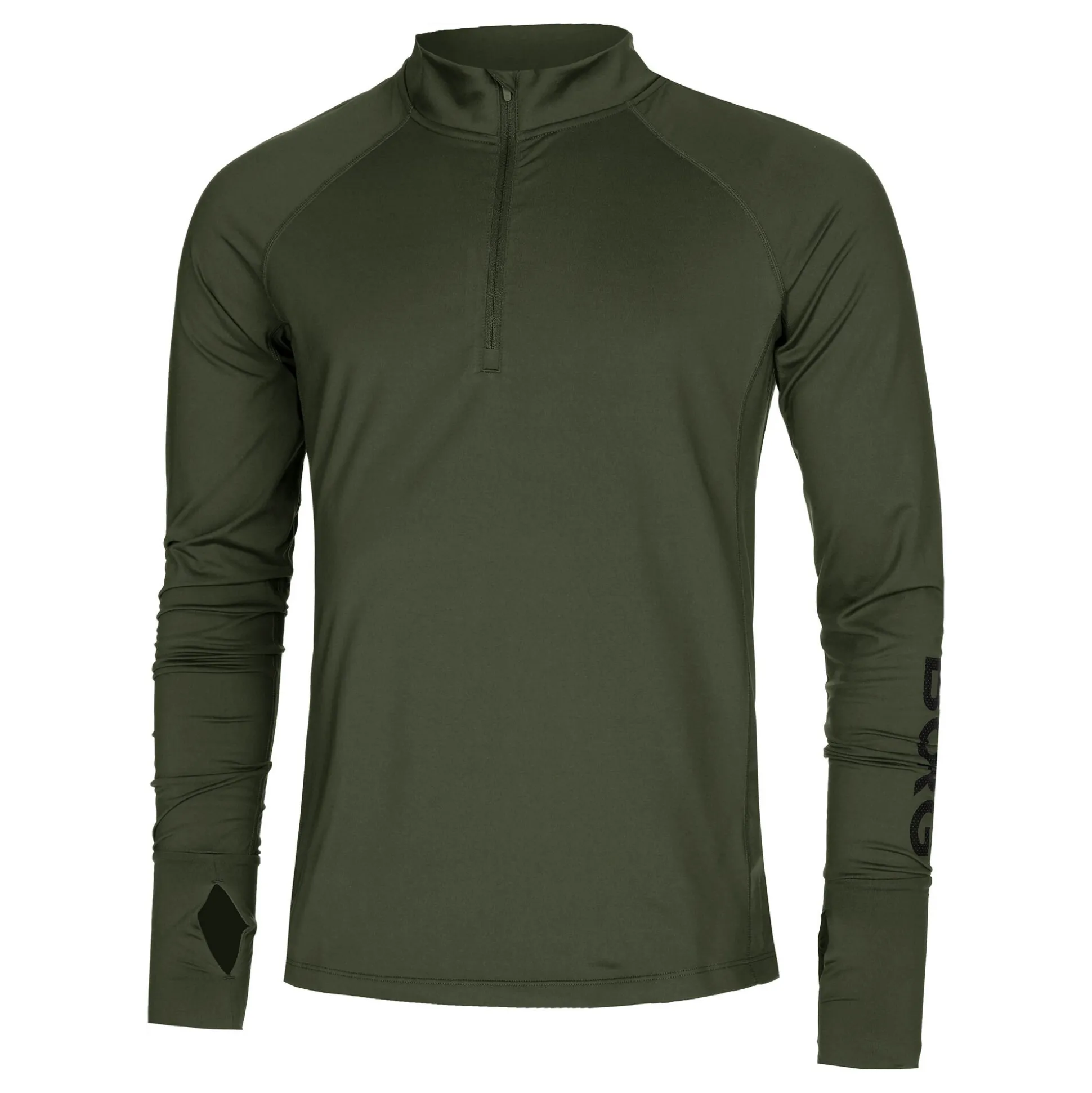 Fashion Midlayer Half Zip Sweatshirt Men - Dark Green Hoodies & Sweaters