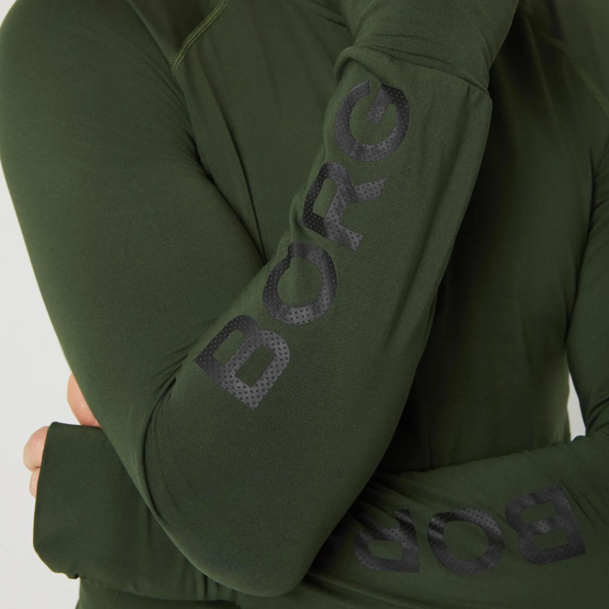 Fashion Midlayer Half Zip Sweatshirt Men - Dark Green Hoodies & Sweaters