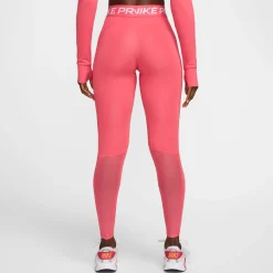 New Mid-Rise Mesh-Paneled Tight Women - Pink, White Pants