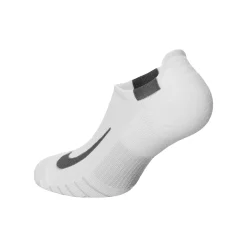 Cheap Multiplier Running No-Show Running Socks 2 Pack - White, Black Running Clothing