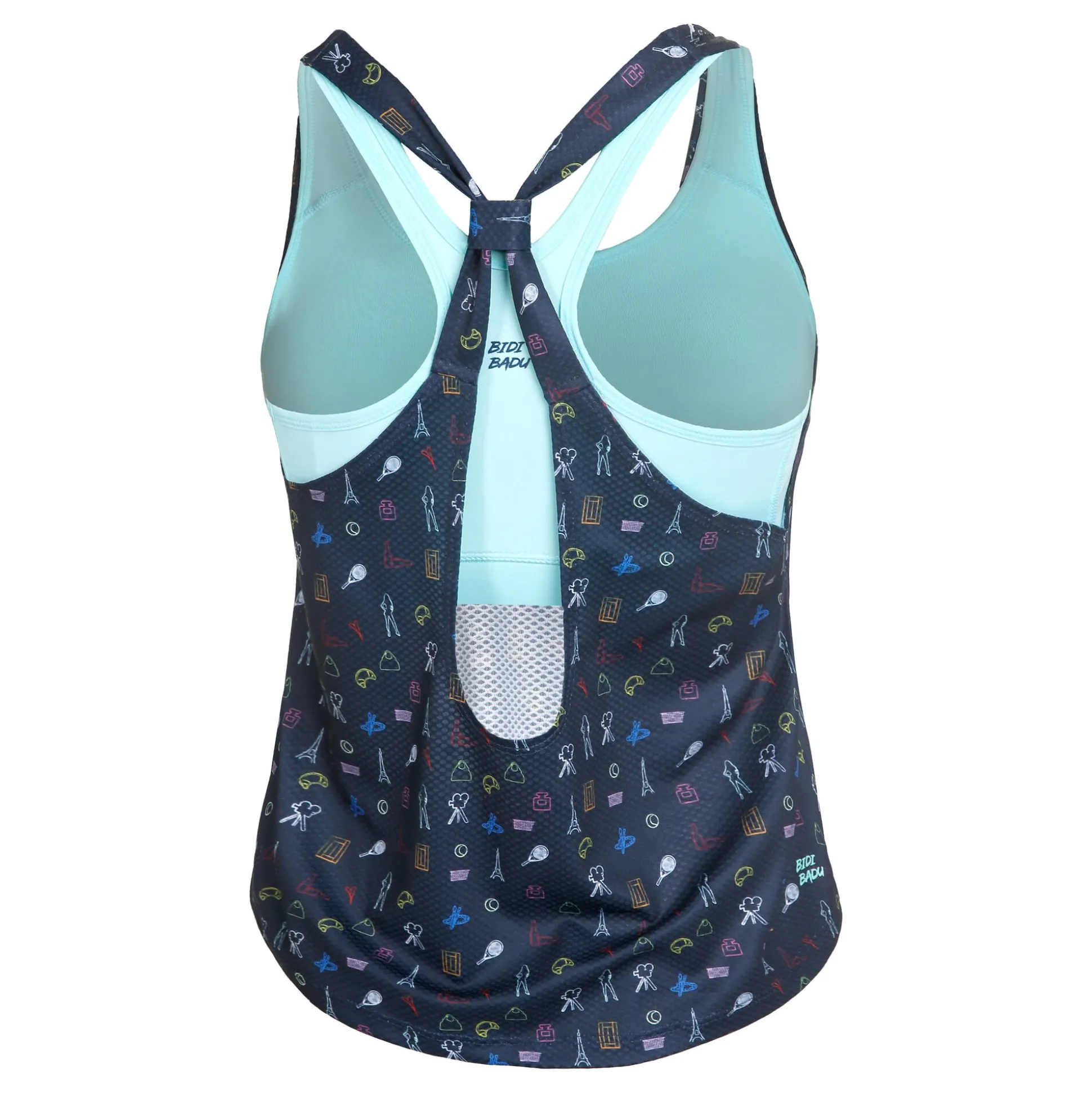 Clearance NATLI Tech Tank Top Women - Dark Blue, Multicoloured Tops