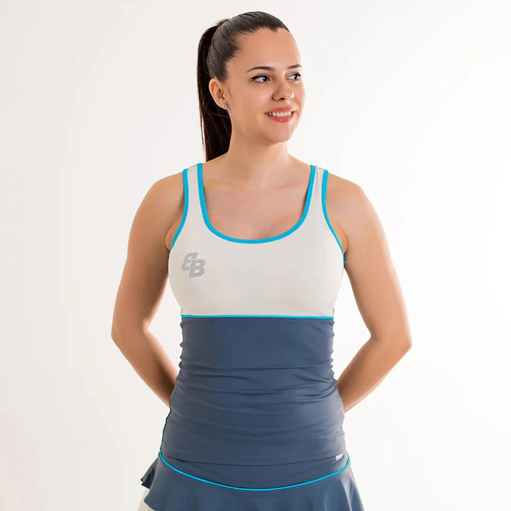 Hot Net Tank Top Women - Dark Blue, White Tops