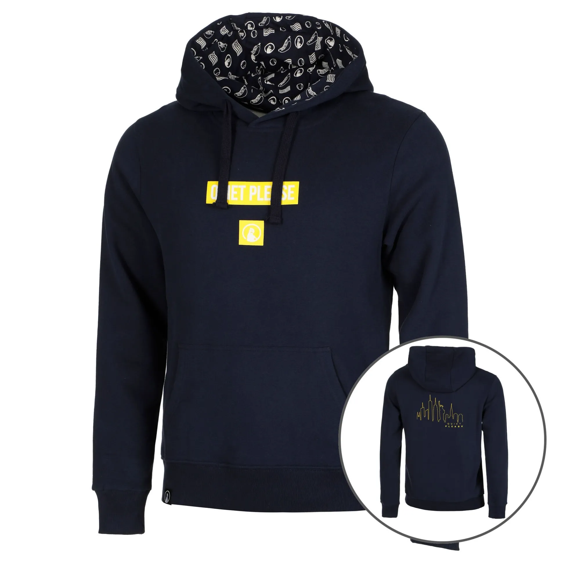 Best New York Skyline Hoody Men - Blue, Yellow Hoodies & Sweaters