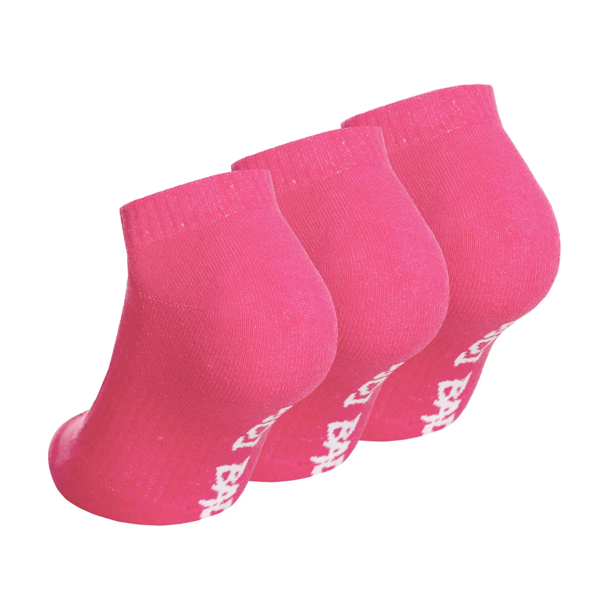 Hot No Party No Show Move Tennis Socks 3 Pack - Pink, White Socks