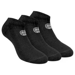 New No Party No Show Move Tennis Socks 3 Pack - Black, White Socks