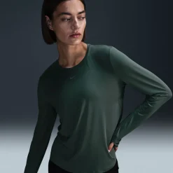Cheap One Classic Dri-Fit Long Sleeve Women - Dark Green Shirts