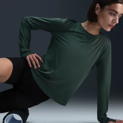 Cheap One Classic Dri-Fit Long Sleeve Women - Dark Green Shirts