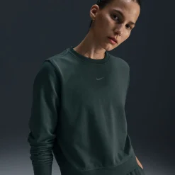 Cheap One Dri-Fit Crew Sweatshirt Women - Green, Black Hoodies & Sweaters