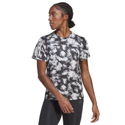 Shop Own The Run Cooler Running Shirt Women - Grey, Black Running Clothing