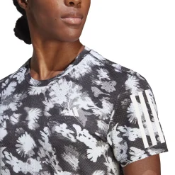 Shop Own The Run Cooler Running Shirt Women - Grey, Black Running Clothing