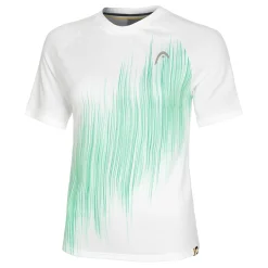 Fashion Performance T-Shirt Women - White, Turquoise Shirts