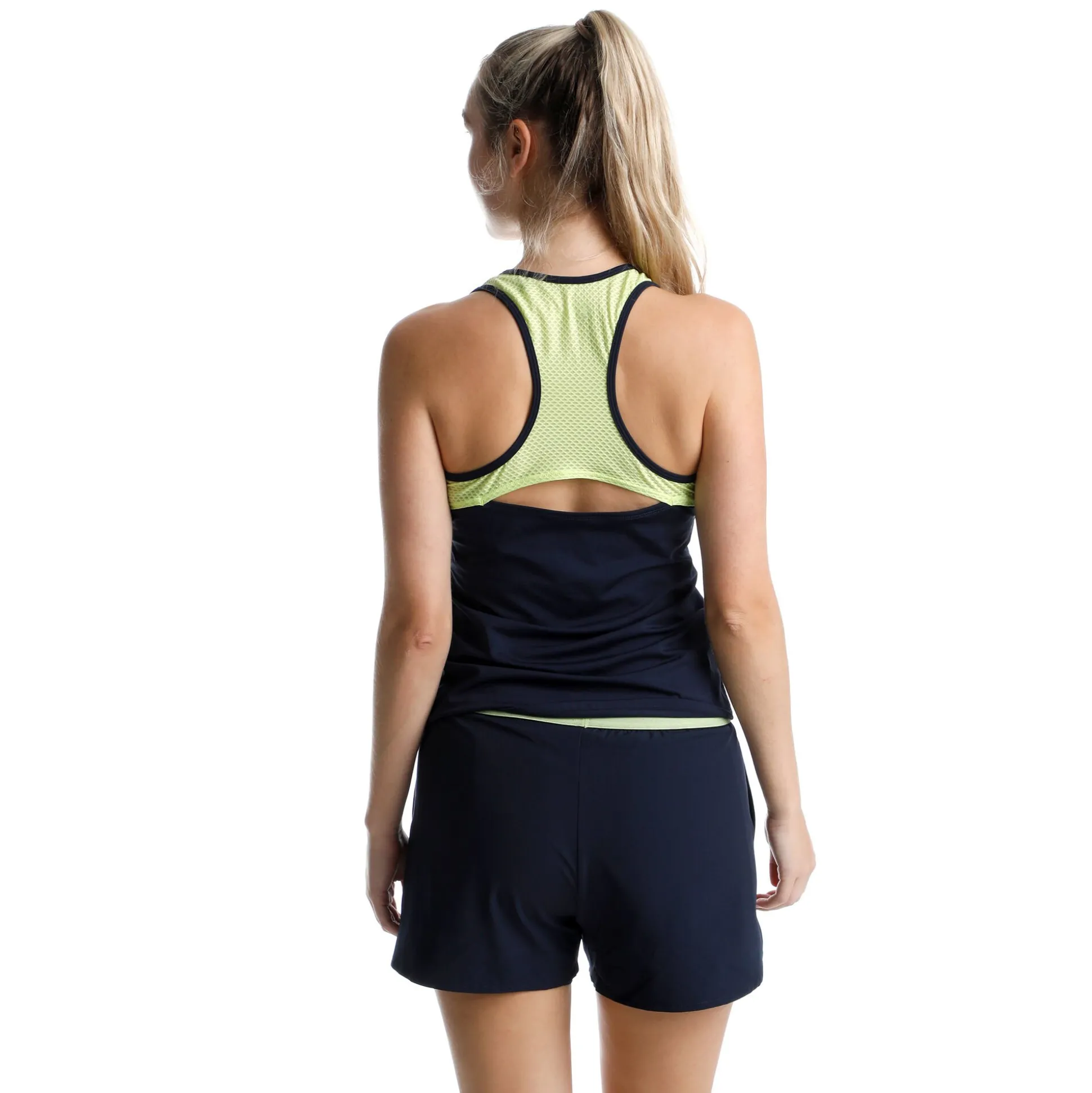 Clearance Perspectives Racerback Tank Top Women - Dark Blue Tops