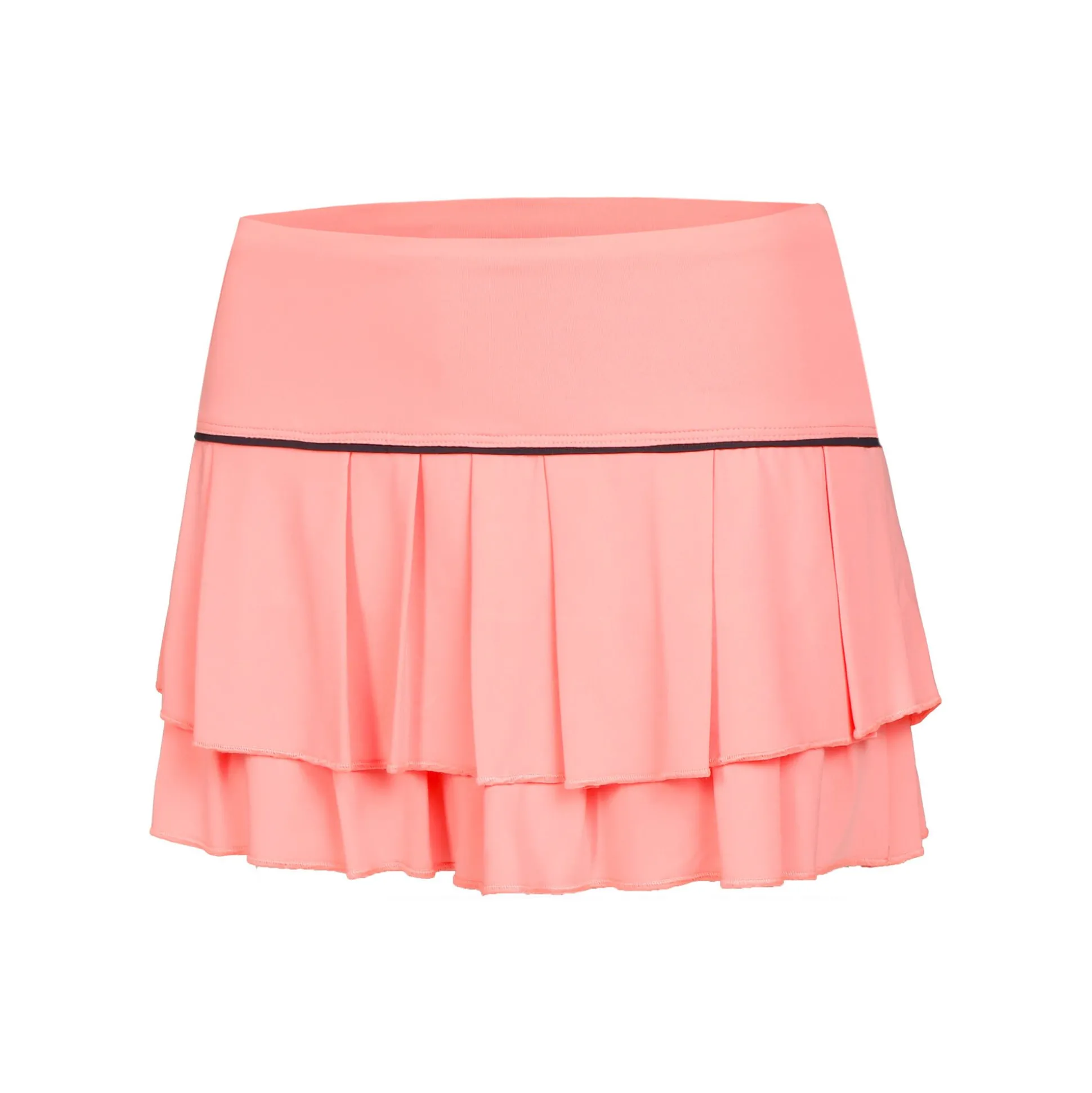 New Pleat Tier With Piping Skirt Women - Apricot, Black Skirts
