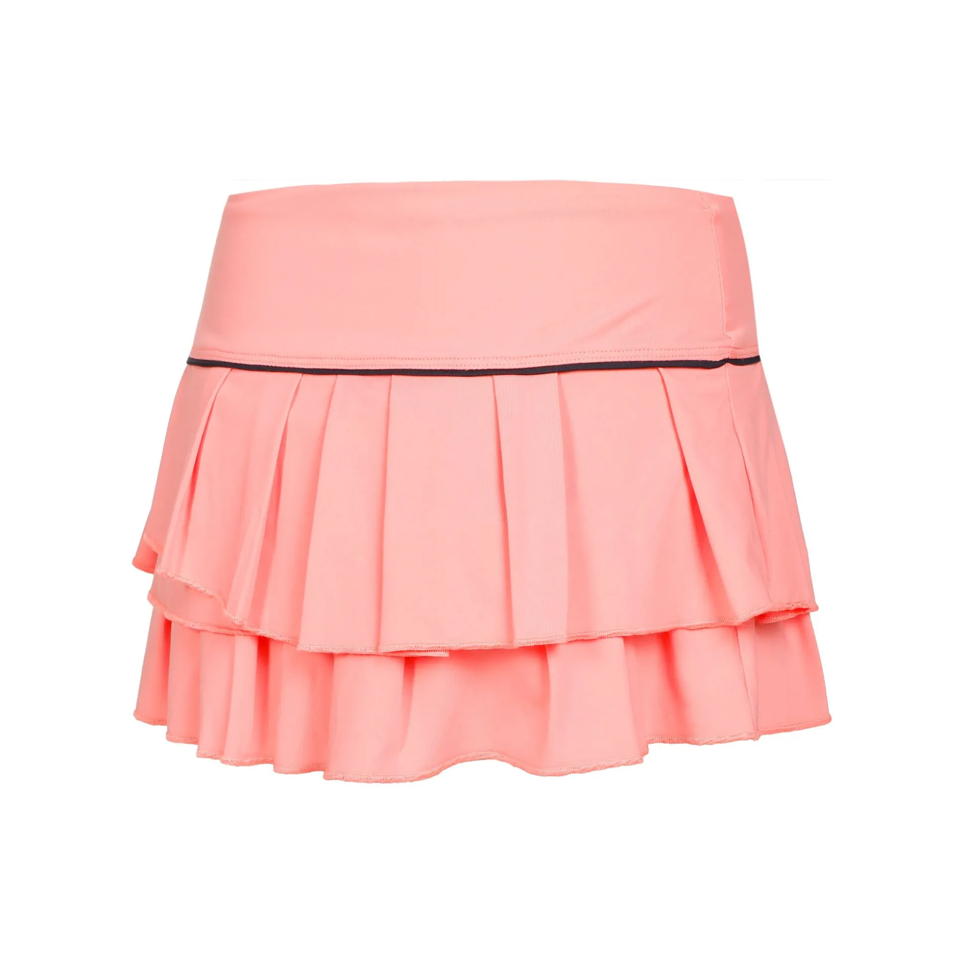 New Pleat Tier With Piping Skirt Women - Apricot, Black Skirts