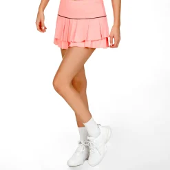 New Pleat Tier With Piping Skirt Women - Apricot, Black Skirts