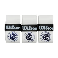 Cheap Pro Overgrip Roland Garros 3 Pack - White, Blue Grips