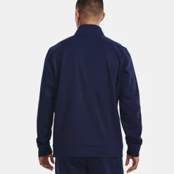 Shop Quarter Half-Zip Long Sleeve Men - Dark Blue Shirts