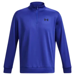 Flash Sale Quarter Half-Zip Long Sleeve Men - Dark Blue Shirts