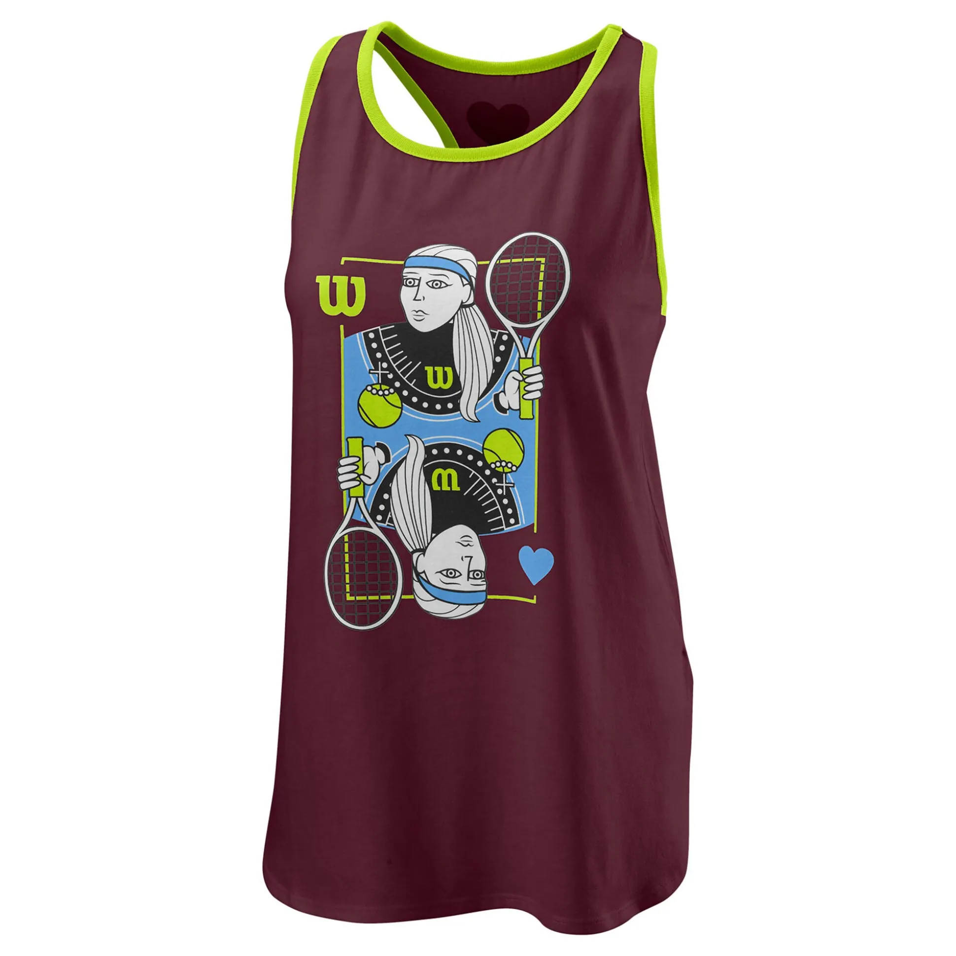 Outlet Queen Tech Tank Top Women - Wine Red Tops