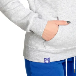 Fashion Retro Stripe Block Hoody Women - Lightgrey, Blue Hoodies & Sweaters