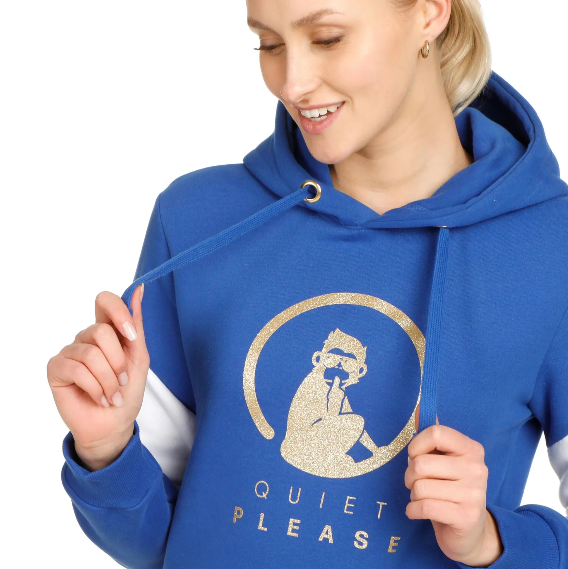 Cheap Retro Stripe Hoody Women - Blue, Multicoloured Hoodies & Sweaters