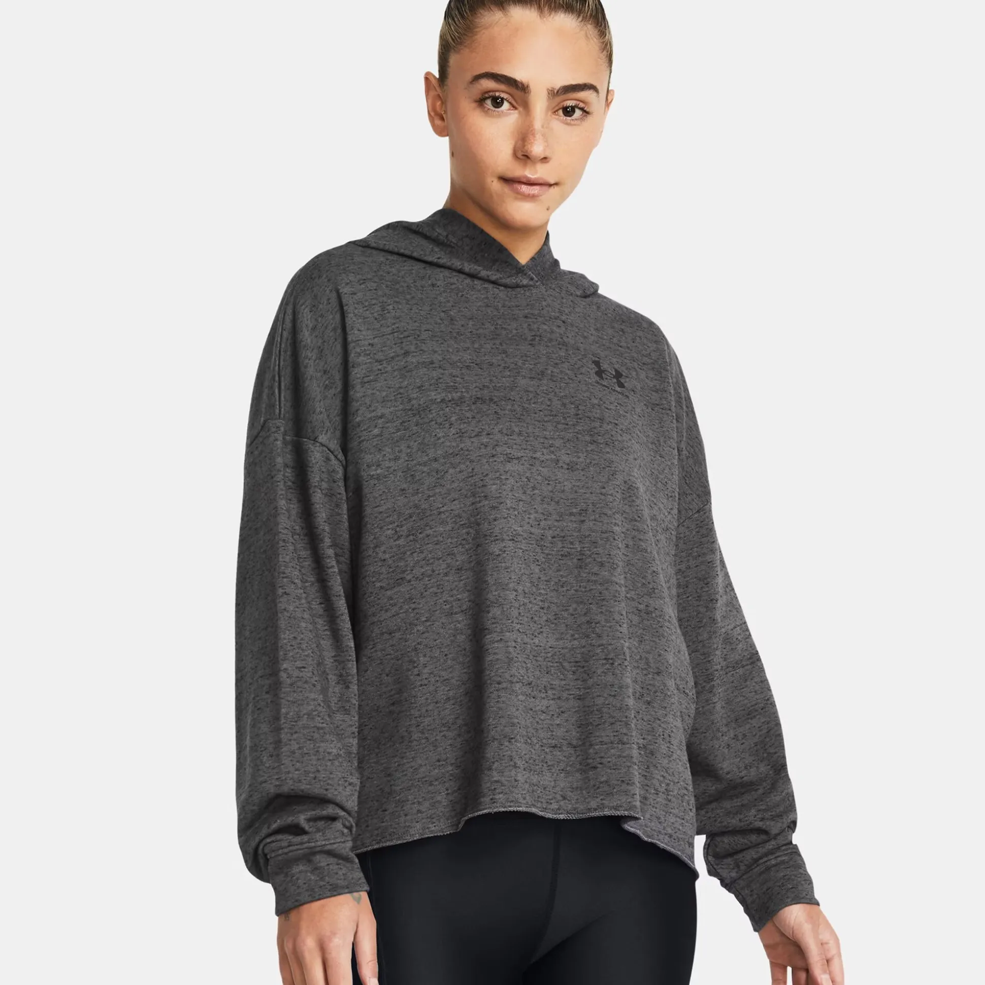 Cheap Rival Terry OS Hoody Women - Dark Grey Hoodies & Sweaters