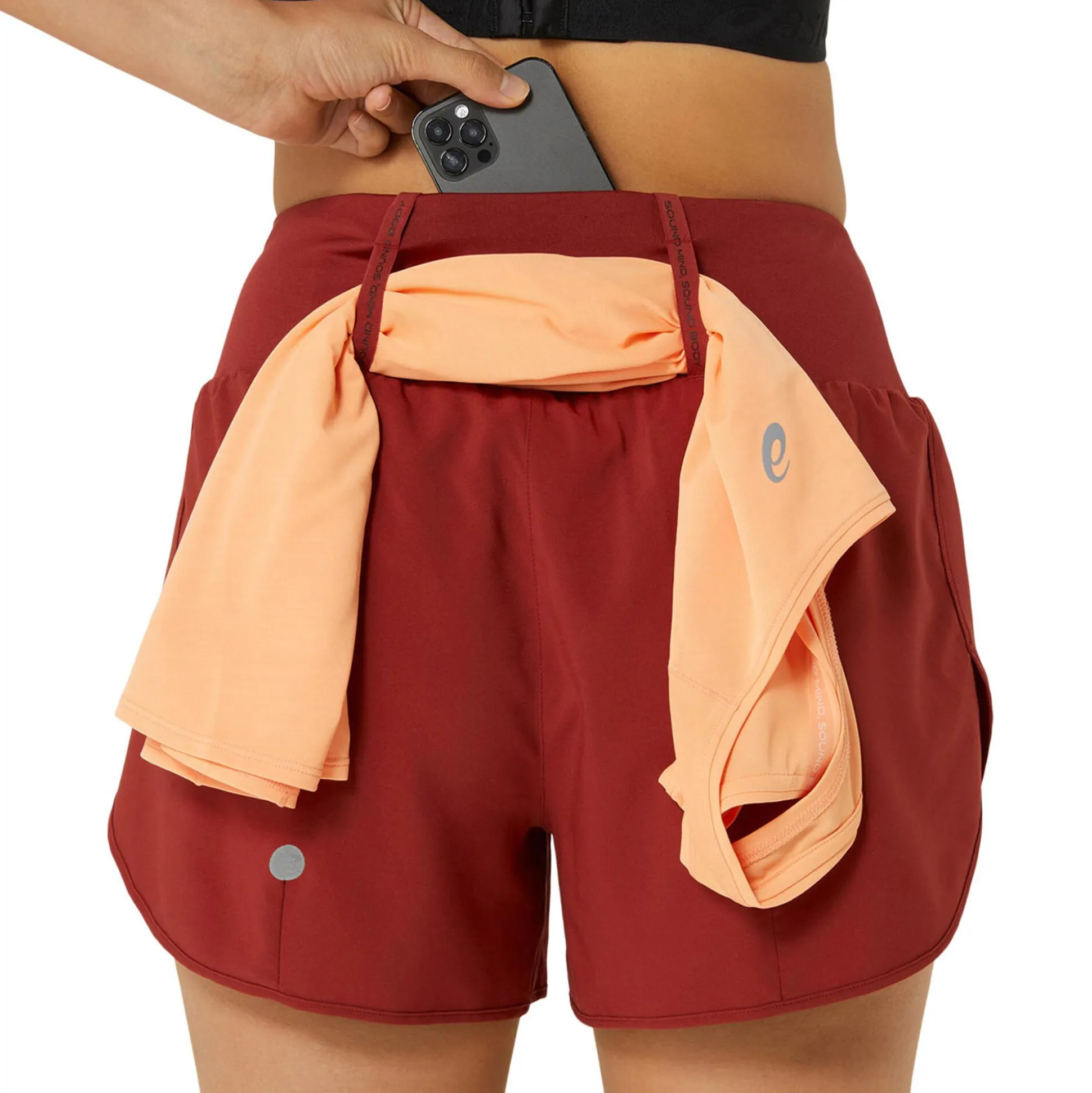 Hot Road 3.5In Running Shorts Women - Dark Red Running Clothing