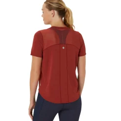 Online Road V-Neck Running Shirt Women - Dark Red Running Clothing