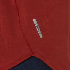 Online Road V-Neck Running Shirt Women - Dark Red Running Clothing