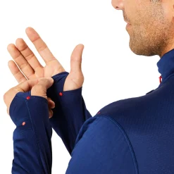 Best Sale Road Winter 1/2 Zip Running Shirt Men - Dark Blue Running Clothing