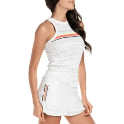 Best Royale Stripe Rib Tank Top Women - White, Multicoloured Tops